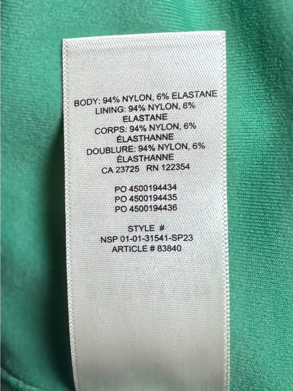 Aritzia Babaton Contour Crew Neck Crop Top Green | Size Small - Picture 6 of 6